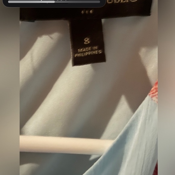 What is beautiful dress blue floral size 8/10 good night area of public women’s - Picture 7 of 12